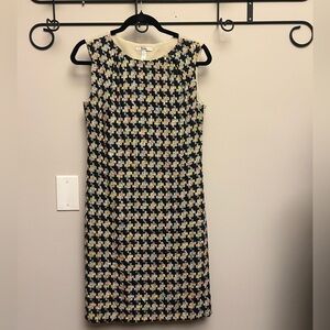 Erdem tweed cotton silk sleeveless dress